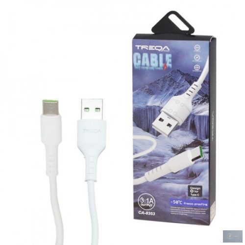 USB gyors töltő kábel type C fejjel 3.1A