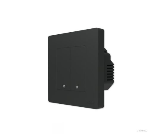 MOES Tuya Smart ZigBee3.0 nyomógombos kapcsoló / jelenetkapcsoló, 2 pólusú, fekete